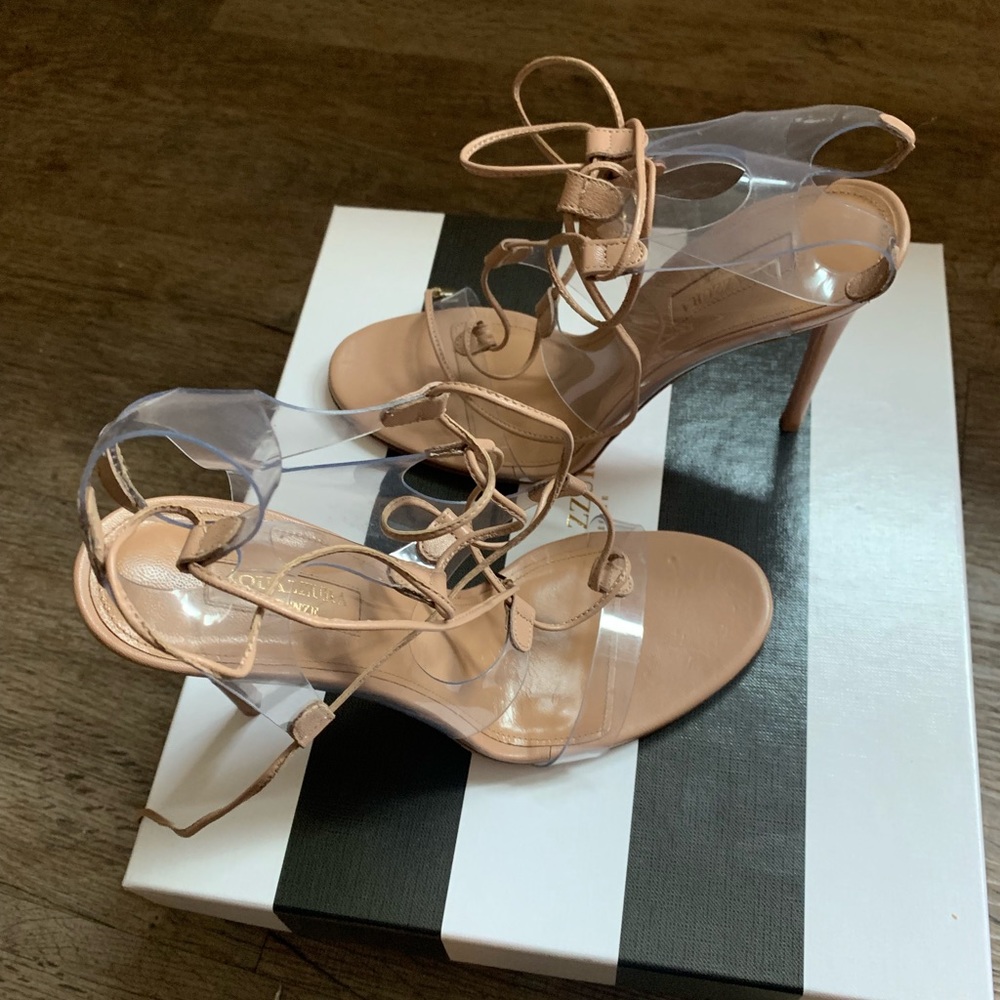 Aquazzura Milos PVC & leather sandal